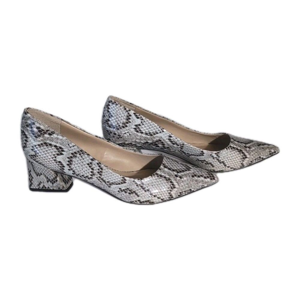 Franco Sarto Snakeskin Women's Heels size 9.5 With 2 Inch Block Heels - Picture 3 of 10